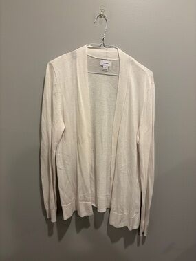 Old Navy Women's Ivory Open-Front Knit Cardigan